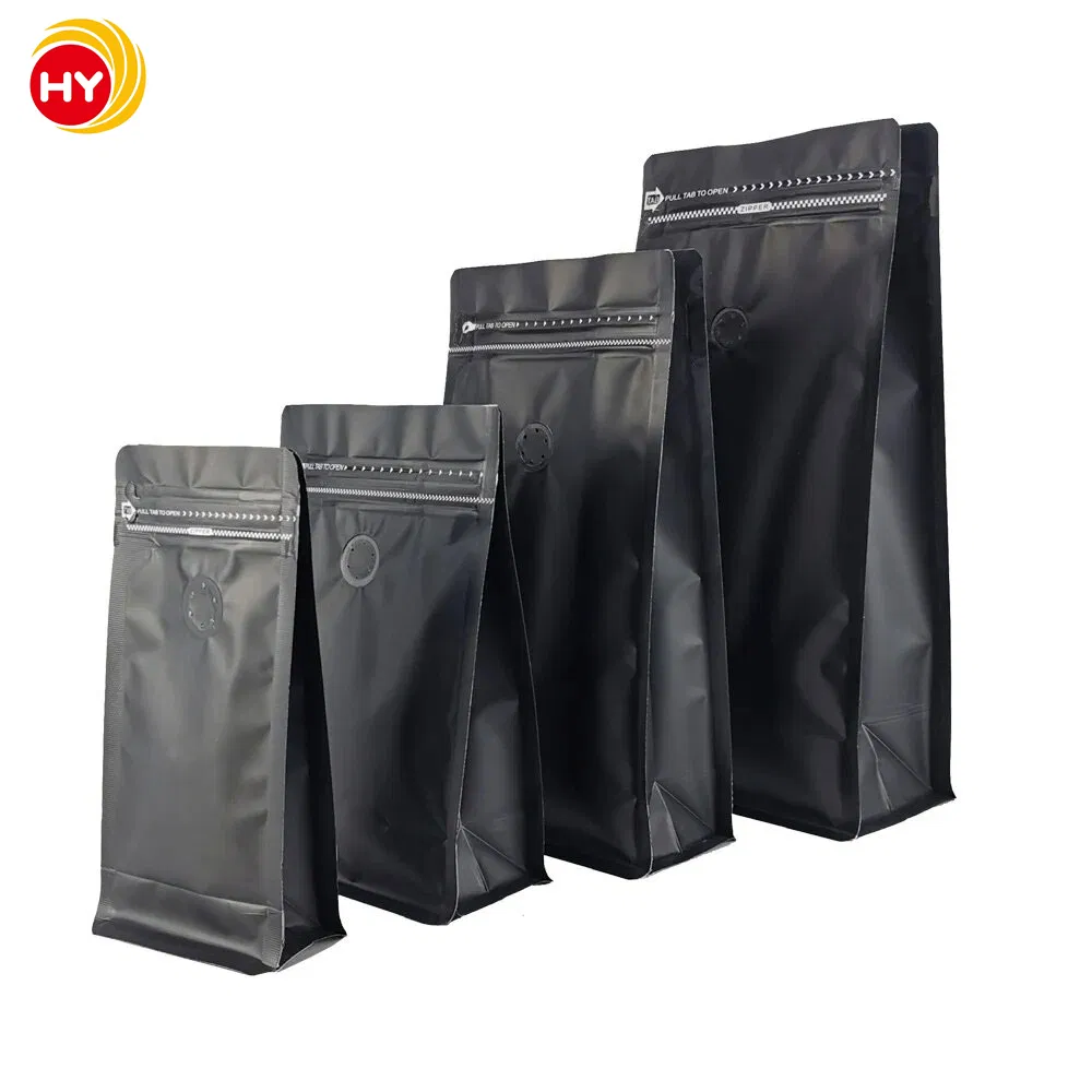China Supplier Packaging Material Stand up Pouch Coffee Bean Pouch Packaging with Plastic Zipper Top and Aluminum Foil