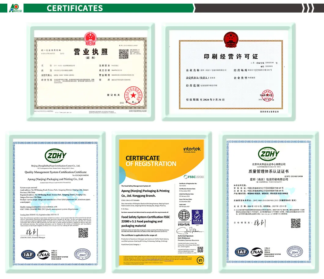 Certifications Quality Control