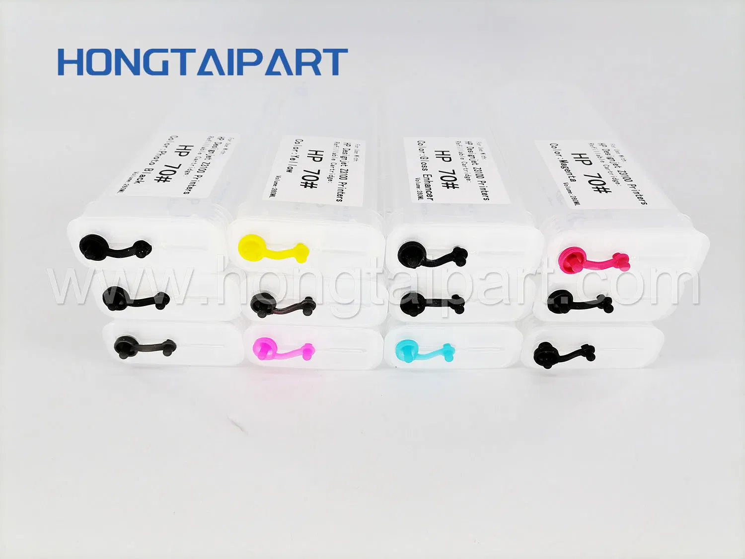 12 Packs Empty Refillable Ink Cartridge Kit for HP 70 Designjet Z3100 280ml