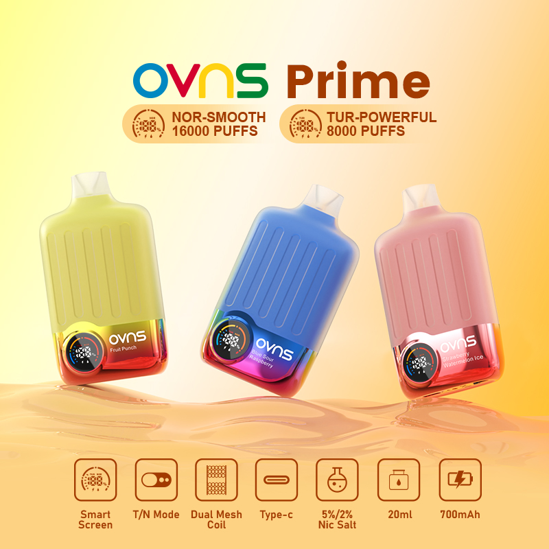 Wholesale Ovns Prime 16K Puffs Electronic CIGS 16000 Puff Disposable Vape E Atomizer with 2 Mesh Coils