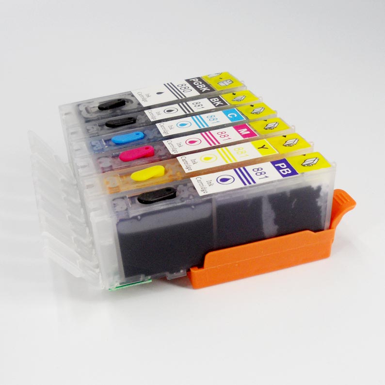 Canon Pgi 580 Cli 581 Refillable Ink Cartridge with Reset Chip for Canon Pixma Tr7550/Tr8550/Ts6150/Ts8150/Ts9150/Ts9155 Inkjet Printers