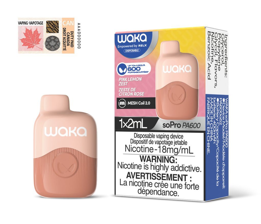 Whole Flavor E Cig Mini Stick Waka PA600 Disposable Atomizer