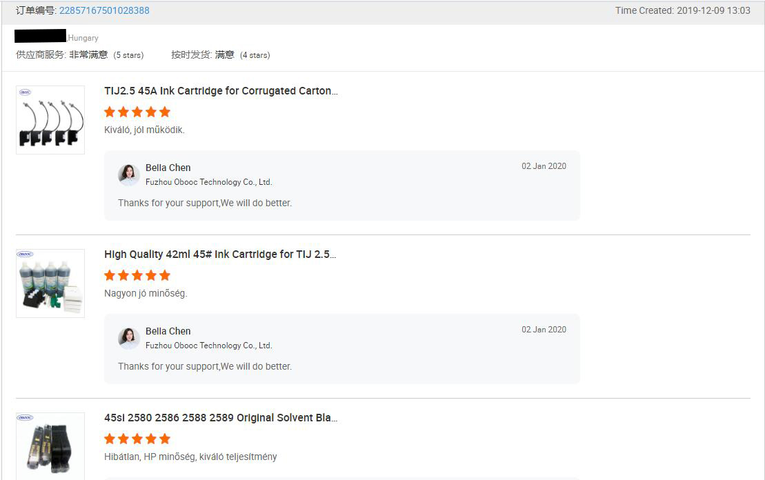 Refillable Water Print Ink Cartridge for Pororus Material Print