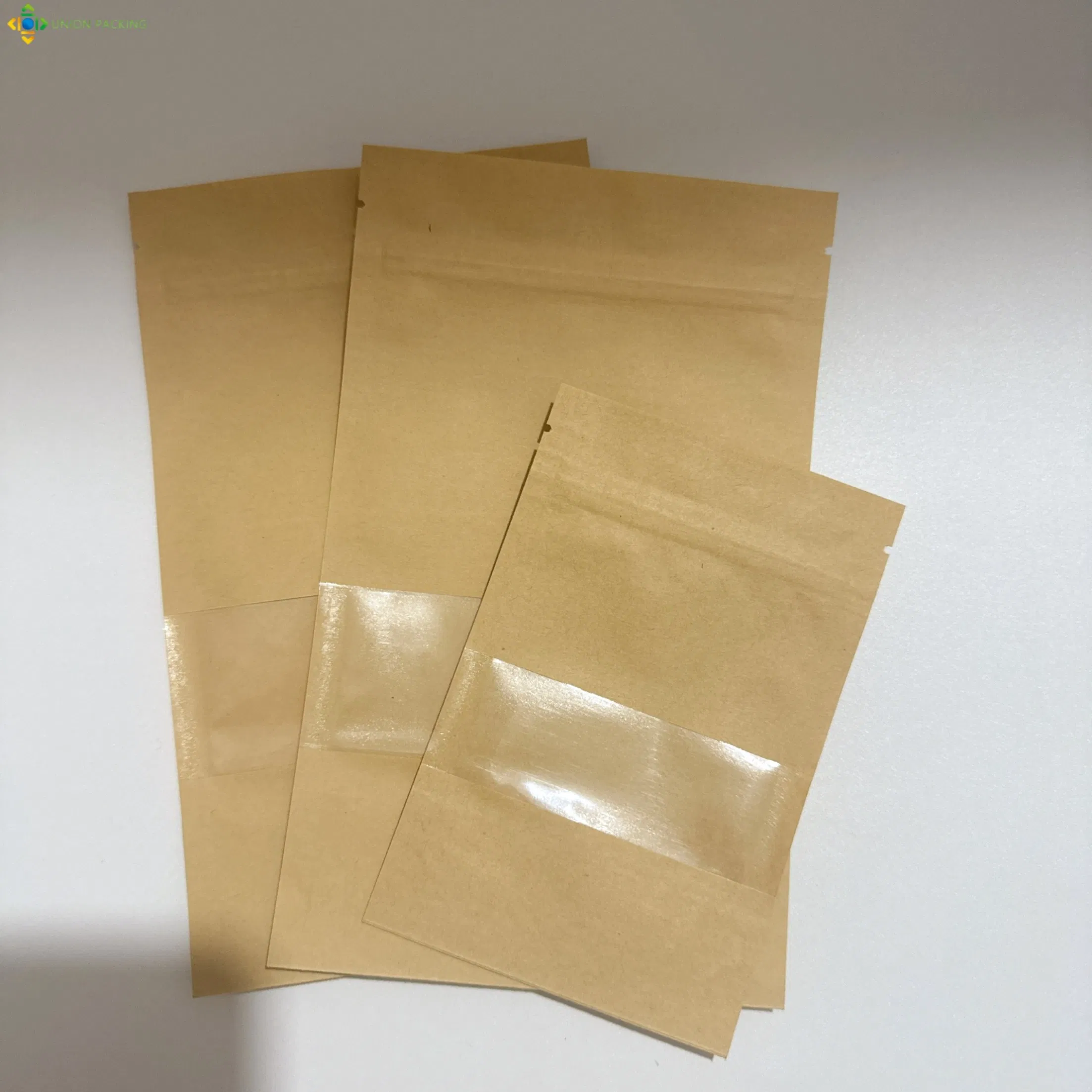 Food Product Packaging with Kraft Paper, Stand up and Window Features