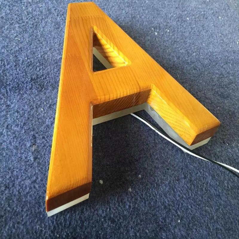 Customized Wooden Backlit Channel Letters Sign Signage for Festival Displays