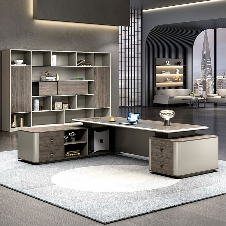 Liyu Luxury Modern L Shape Director Manger CEO Boss Office Furniture Solutions Table Set Executive Office Desk