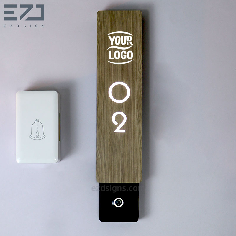 Ezd Custom Stainless Steel Wooden Apartment Hotel Room Number Door Plate Signage