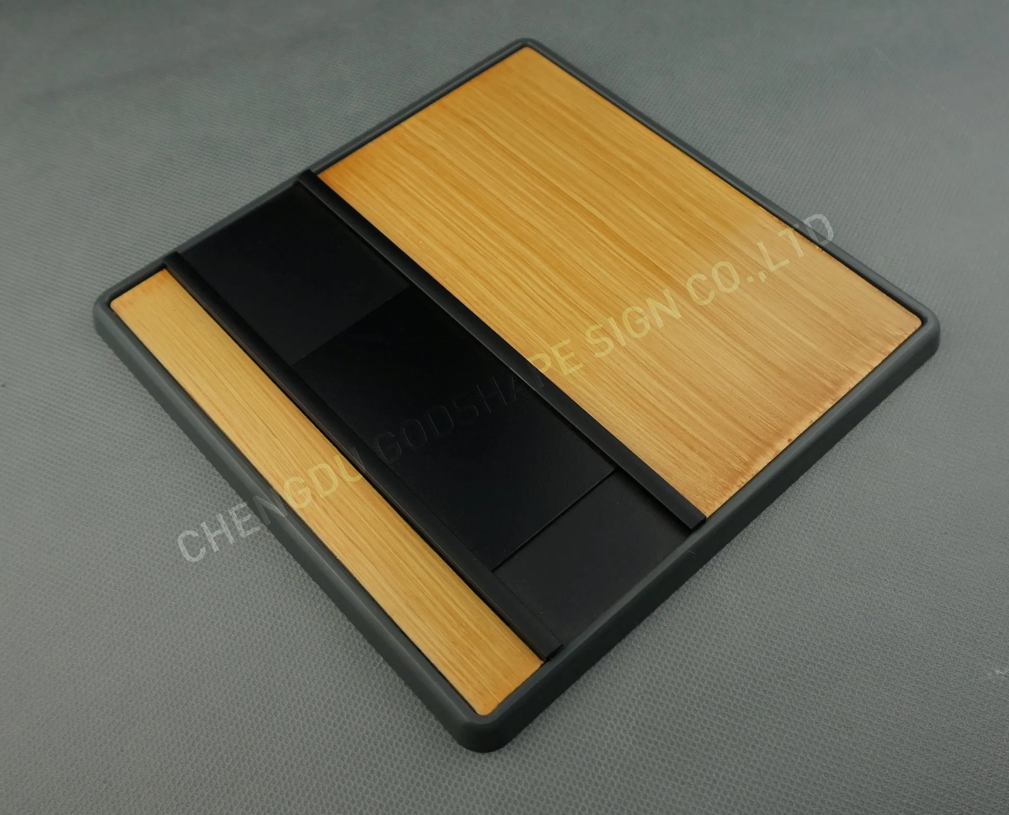 Custom Restroom Door Wooden Signage with Ada Braille