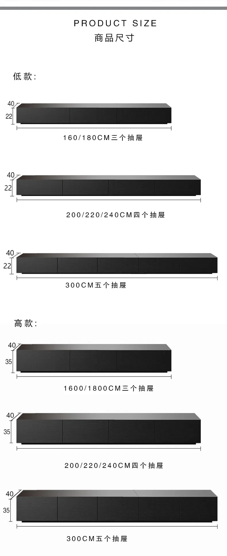 Minimalist Black Low-Profile TV Stand