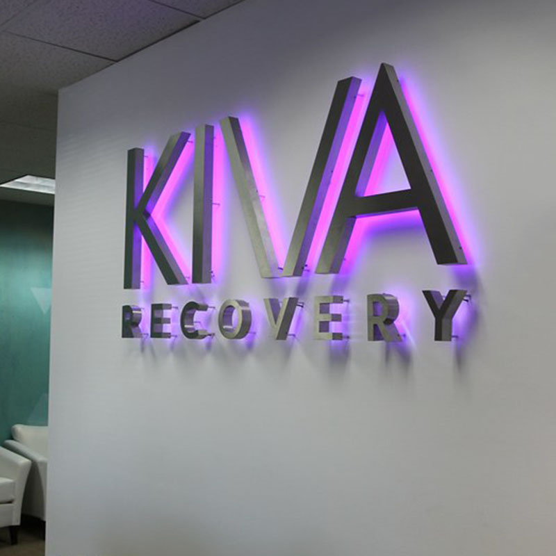 Custom Stainless Steel 3D LED Signage for Business Buildings