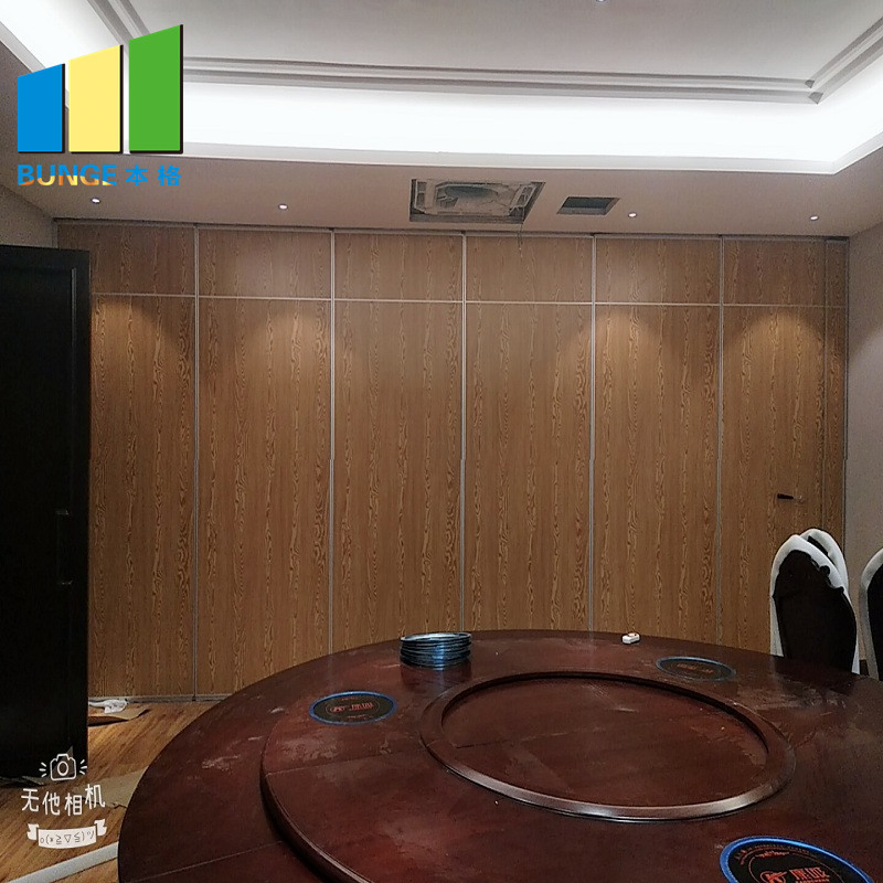 Banquet Hall Acoustic Movable Wooden Panel Sliding Room Divider