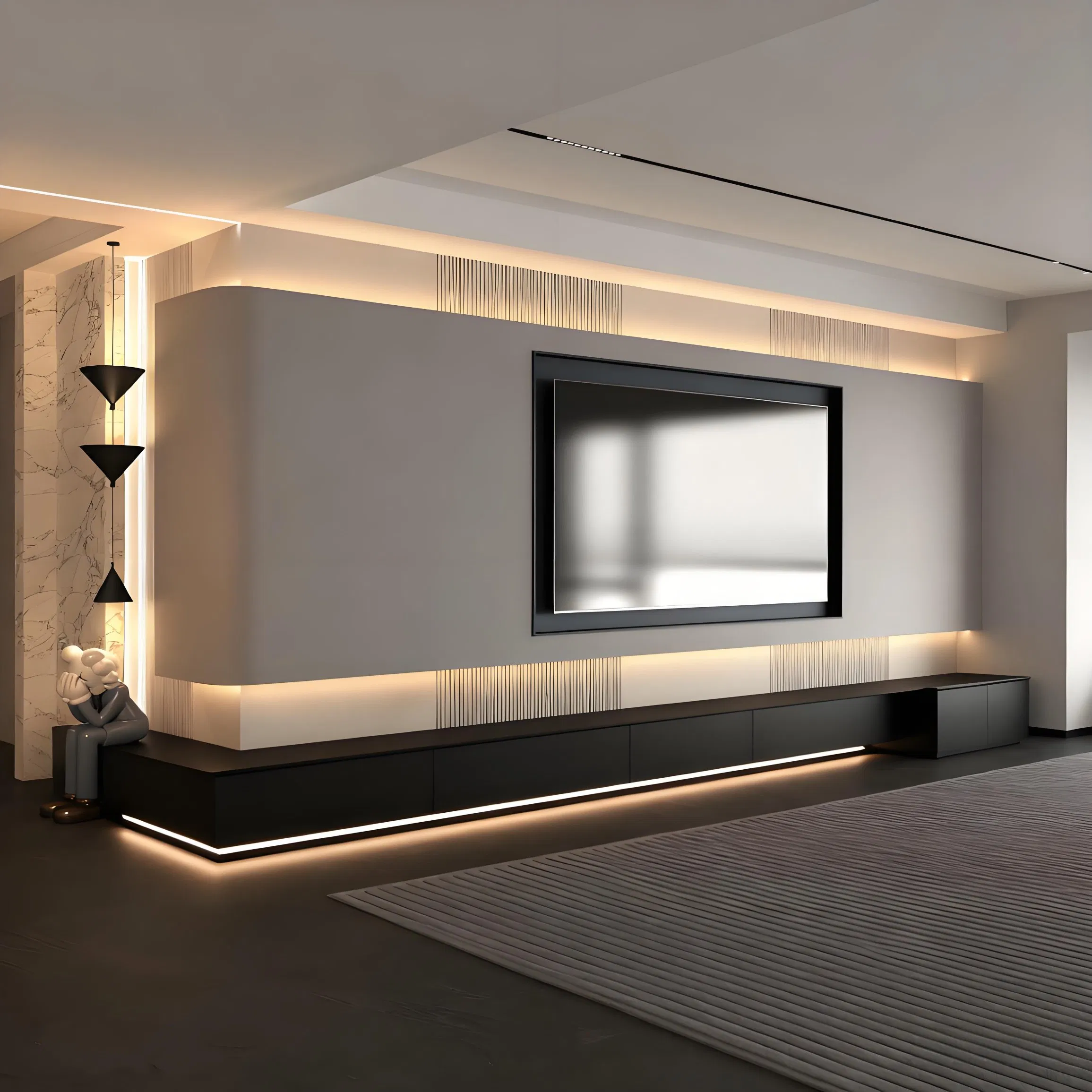 Sleek Minimalist Low-Profile TV Stand for Modern Interiors