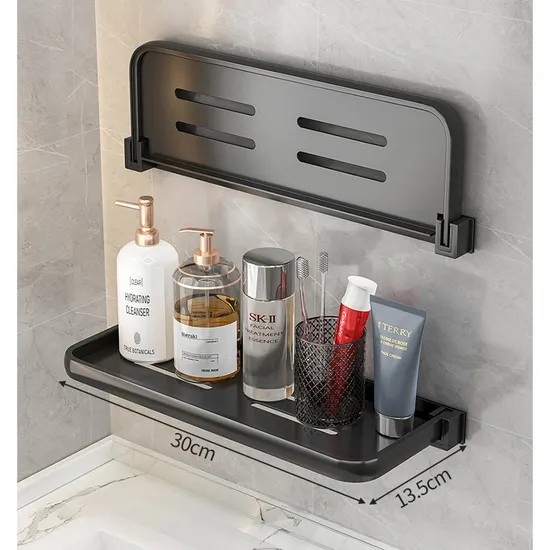 Wall-Mounted Floating Kitchen Bathroom Foldable Soap Shelves Hh004_14
