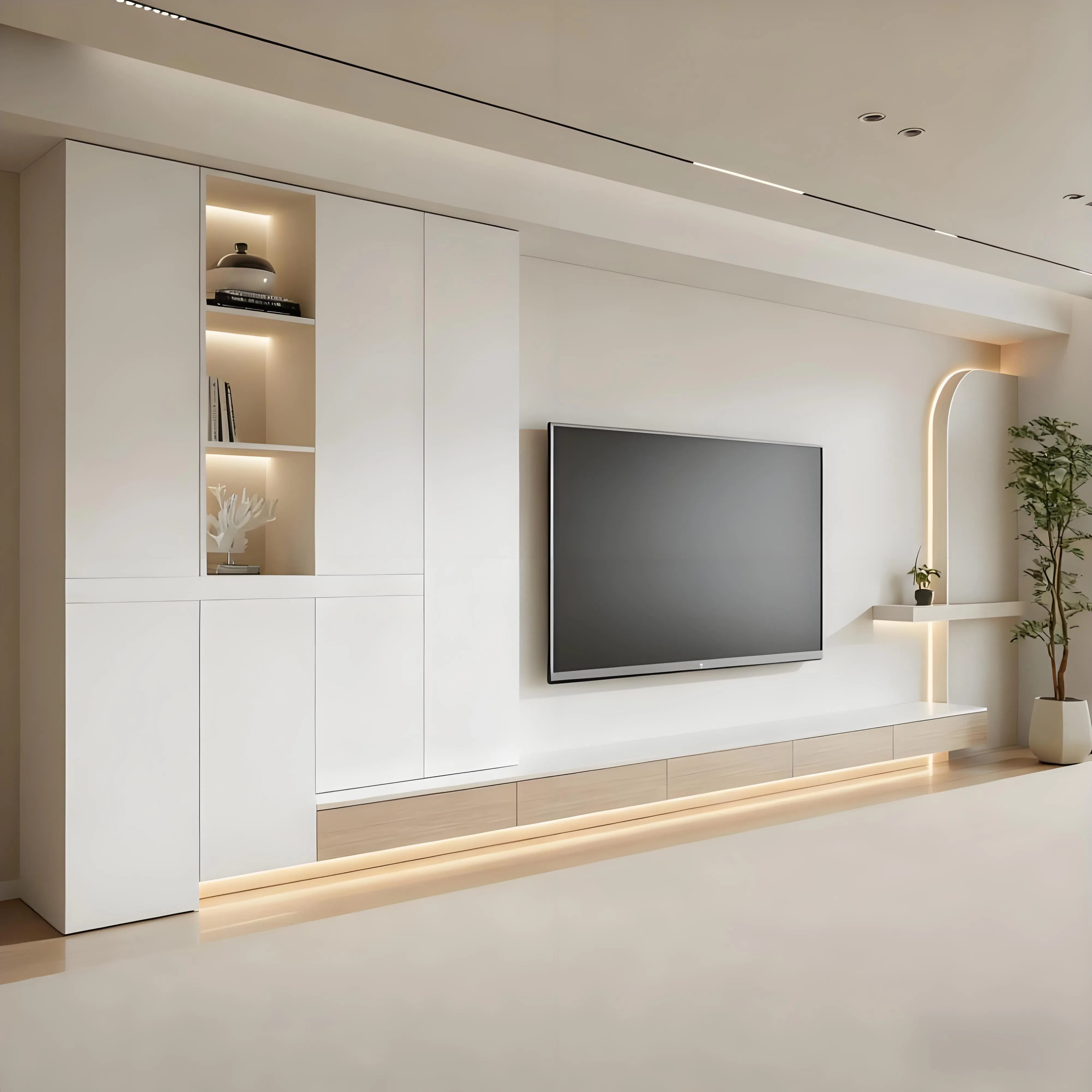 Sleek Minimalist Low-Profile TV Stand for Modern Interiors