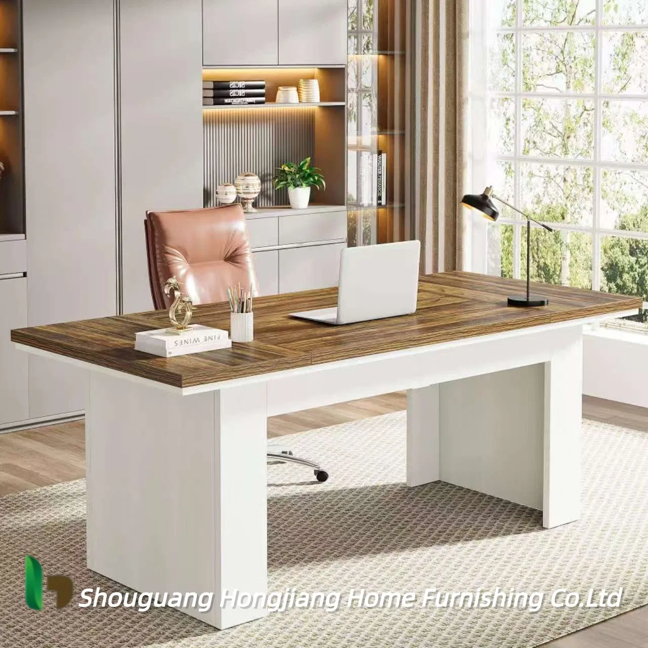 Simple and Elegant Single Office Desk, Dignified and Stable Executive Desk