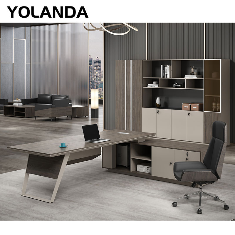 Yolanda New Modern Table Latest Executive L Shaped Office Desks Luxury Office Furniture Designs Boss CEO Corner Desk