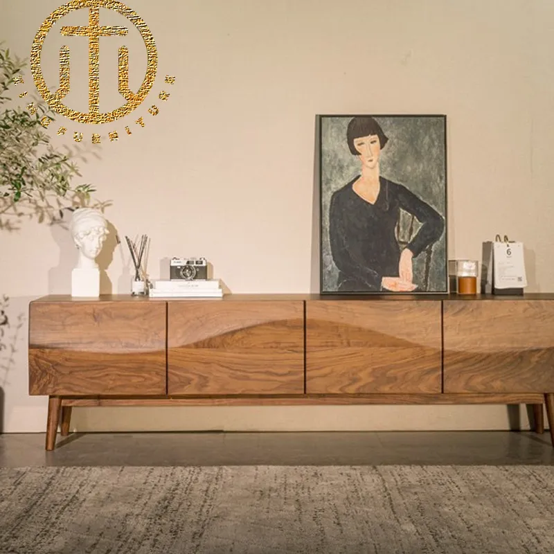 Solid Wood Black Walnut TV Stand