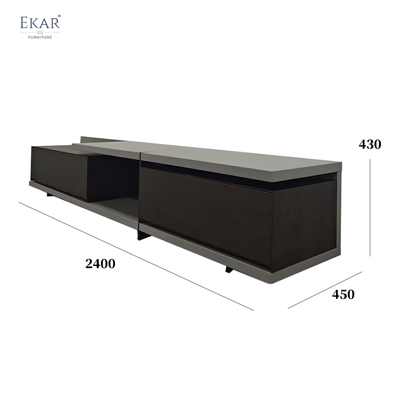 Aura Floating TV Stand Minimalist Media Console with Hidden Storage, Solid Wood &amp; Metal Frame for Modern Living Rooms