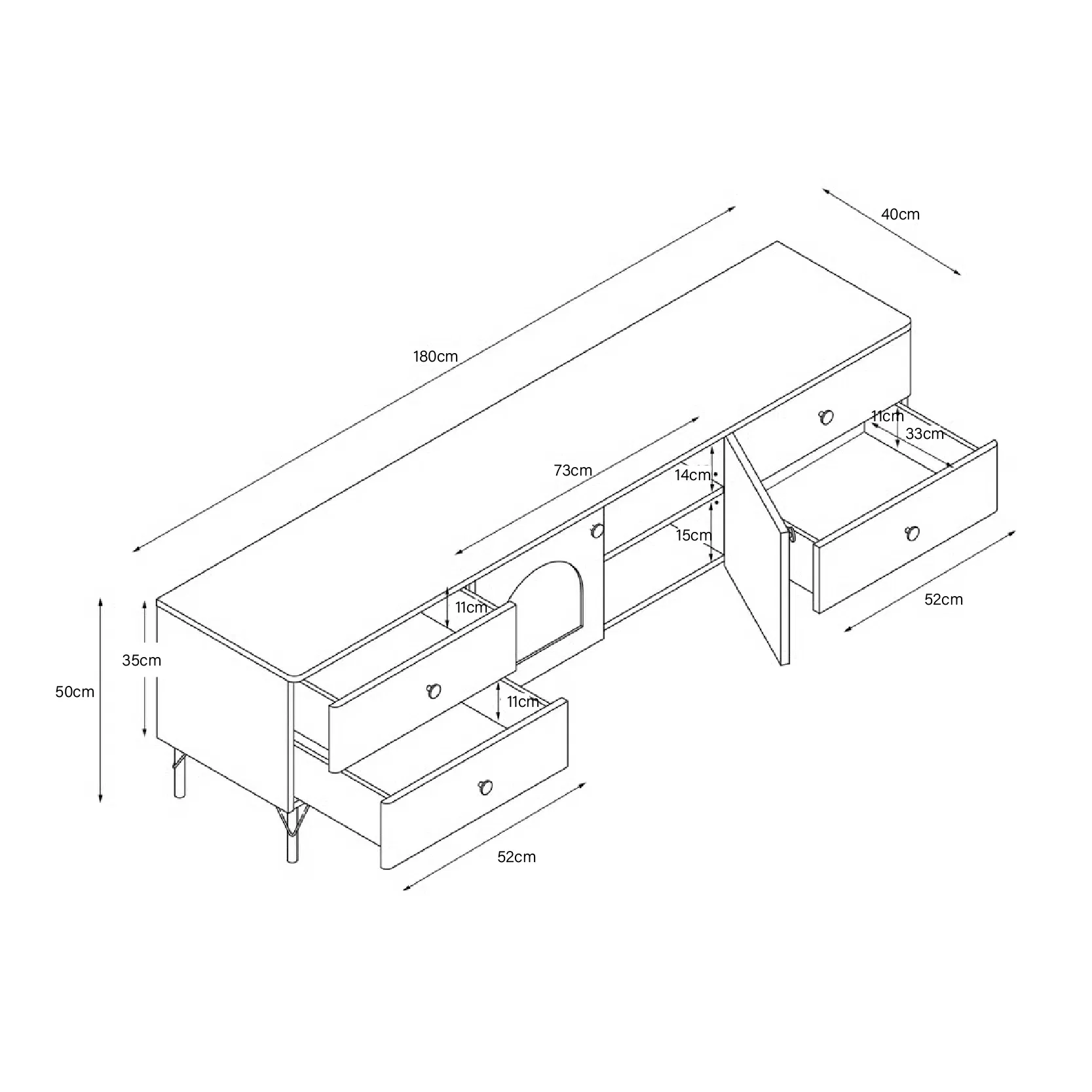 High Quality Minimalist White Wooden Modern Living Room TV Stand