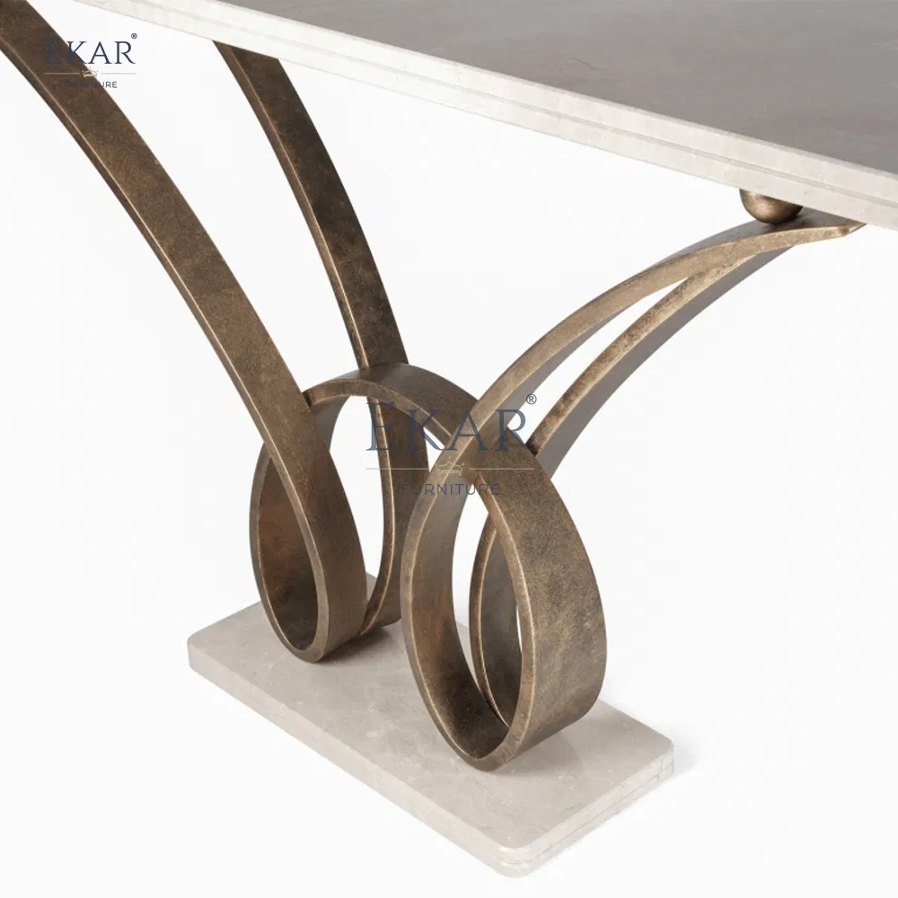 Modern Metal Console Table with Wooden Top for Entryway or Living Room