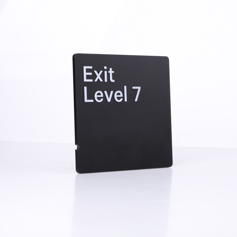 Custom Ada Compliant Signage Metal Bead Braille Signage for Business