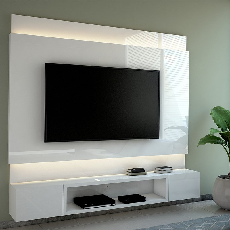 Modern Minimalist Light Luxury High-Gloss Lamp Living Room TV Stand Furniture