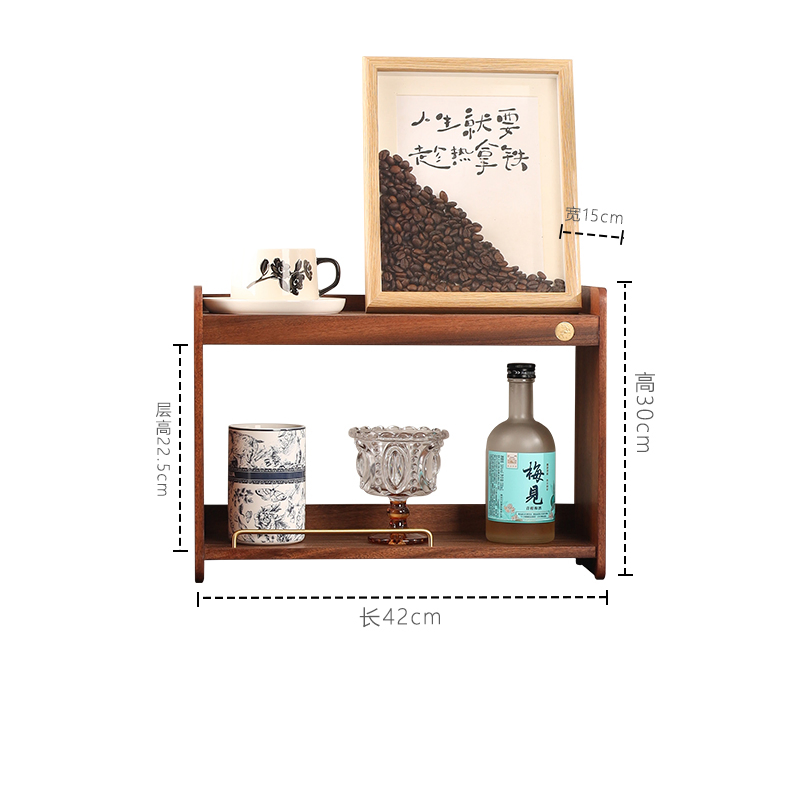 Clear Acrylic Partition Wooden Organizer for Kitchen Items