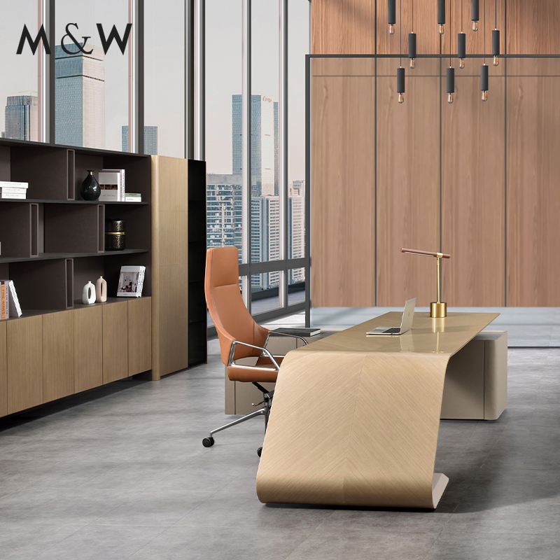 M&W Luxury Design Director CEO Furniture Manager Table Veneer Office Executive Desk