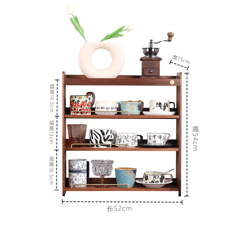 Clear Acrylic Partition Wooden Organizer for Kitchen Items