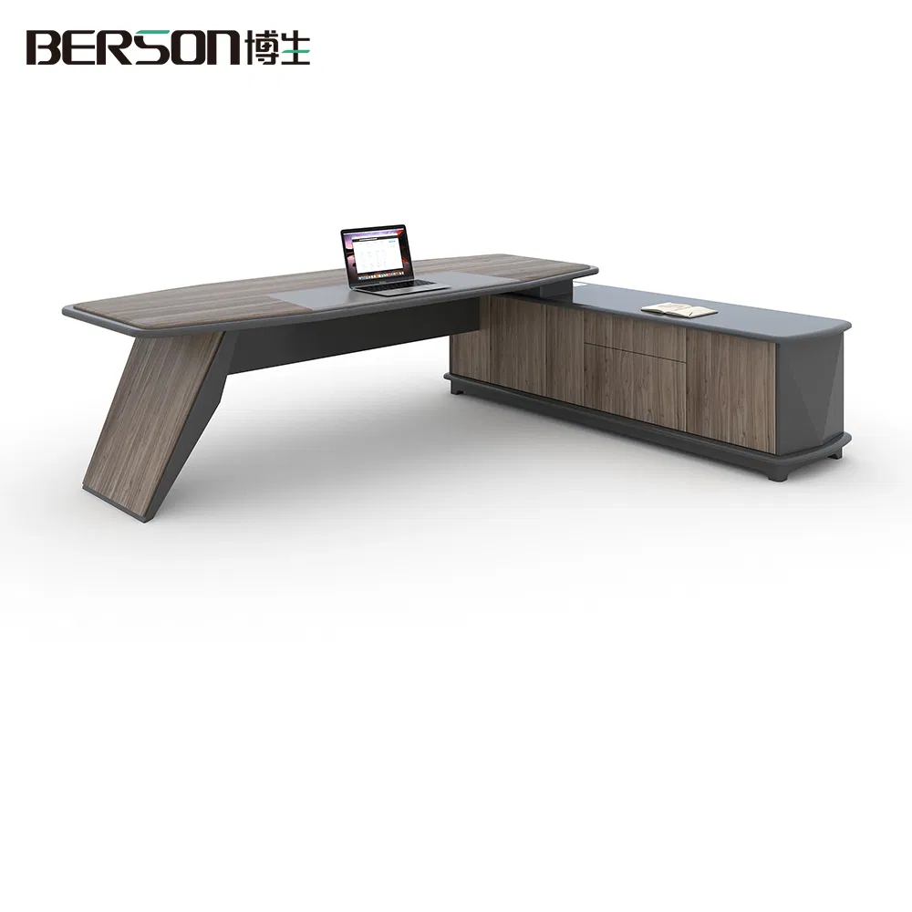 Modern Commercial Design Office Oak Wood Manager Boss Office Table Executive Desk