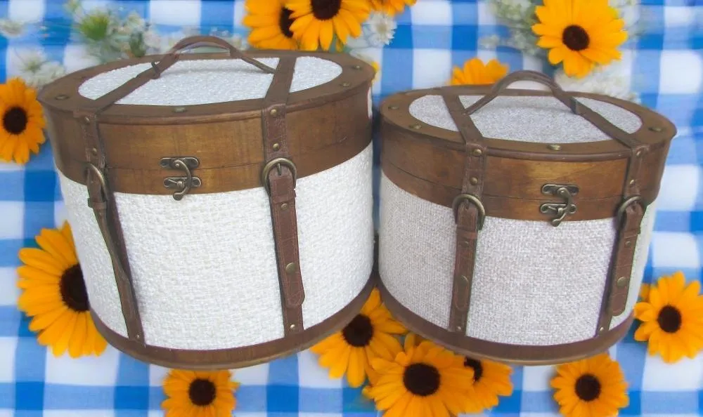 Antique Wooden Storage Boxes