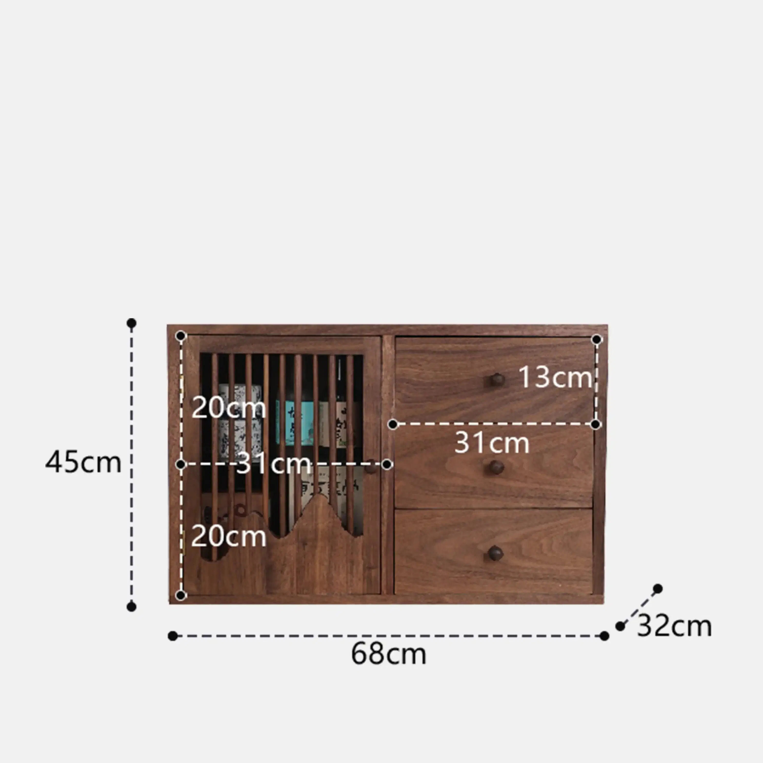 Wooden Kitchen Cabinet Organizer for Spice Jar Storage