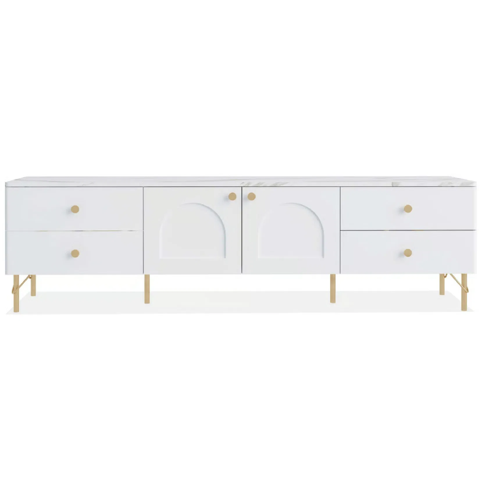 High Quality Minimalist White Wooden Modern Living Room TV Stand