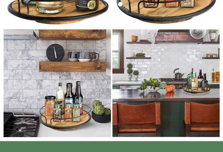 Wood Lazy Susan Organizer 4