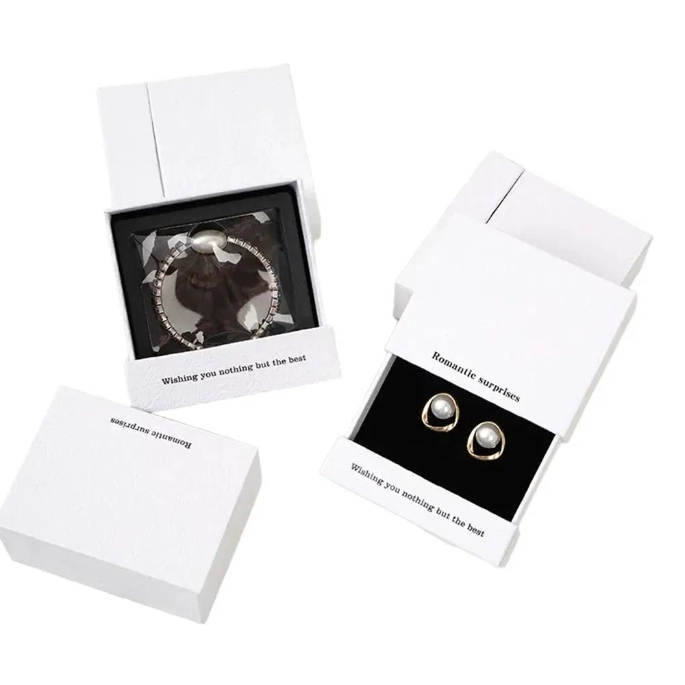 Premium Handcrafted Red Cardboard Jewelry Box with Specialty Paper Lining