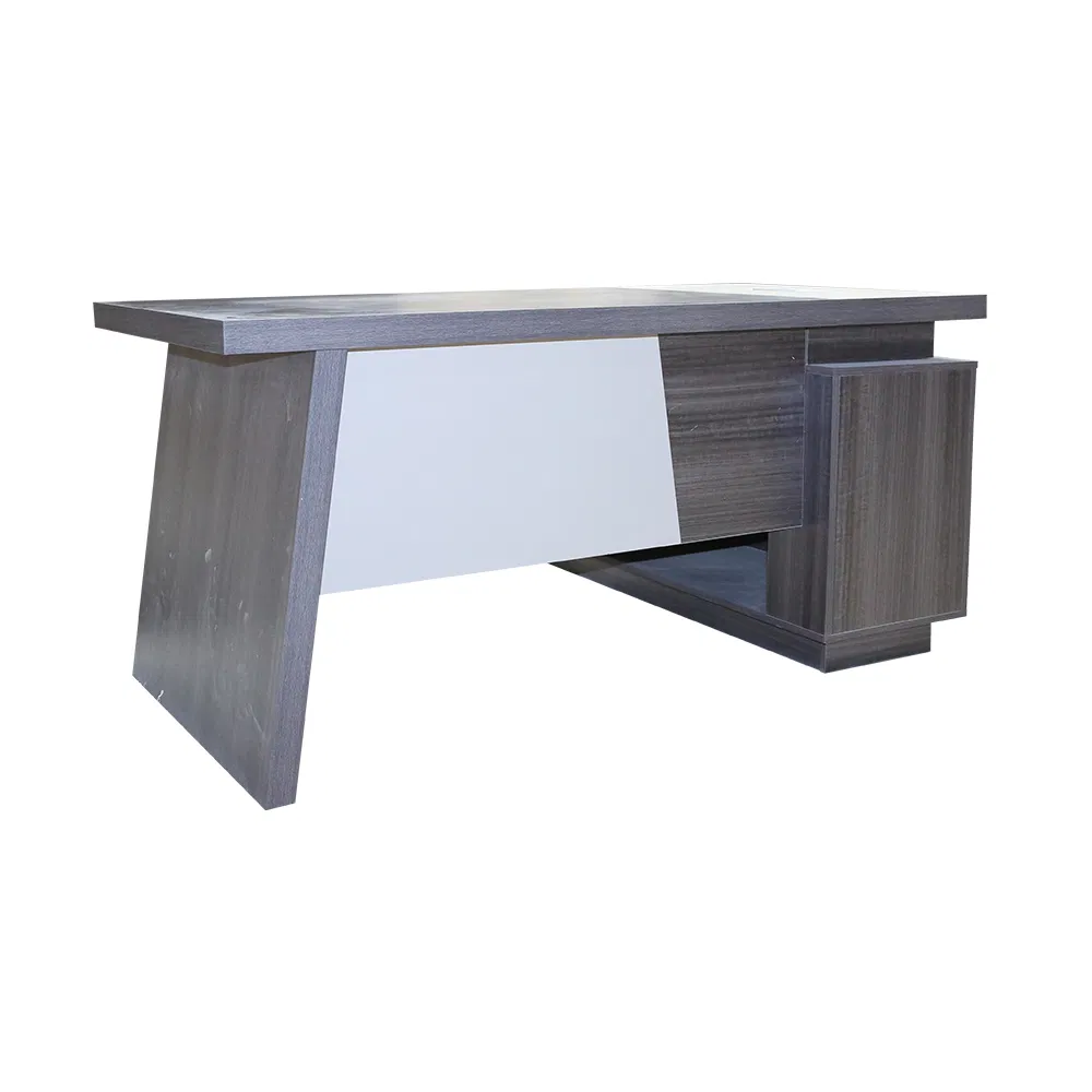 Wood Executive Desk and Chair Set, Luxury Stylish CEO Office Furniture with Drawer for Lady Manager