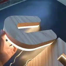 Wooden Backlit Channel Letters Detail
