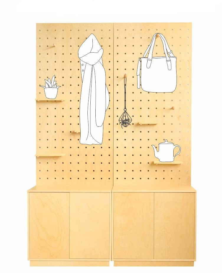 Pegboard Display Stand Pegboard Shelves Storage Organizer Wall Mount Pegboard Floating Rack Wood Display Shelves