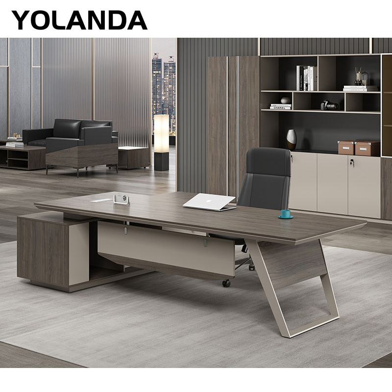 Yolanda New Modern Table Latest Executive L Shaped Office Desks Luxury Office Furniture Designs Boss CEO Corner Desk