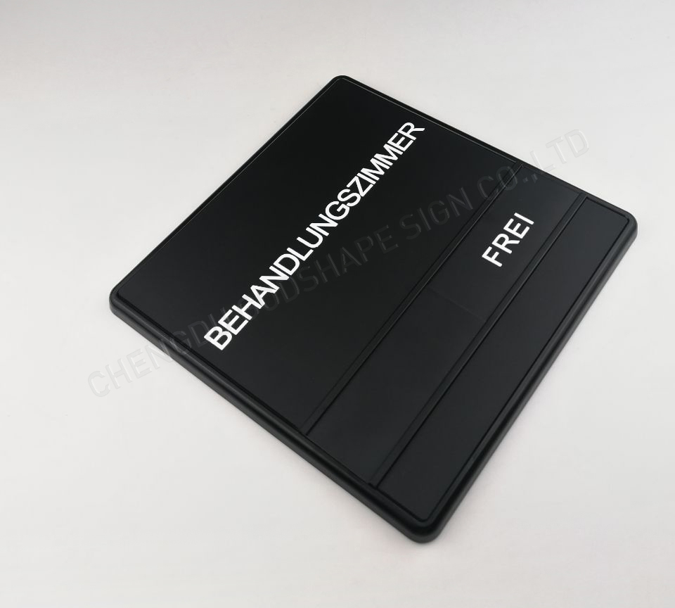 Custom Restroom Door Wooden Signage with Ada Braille