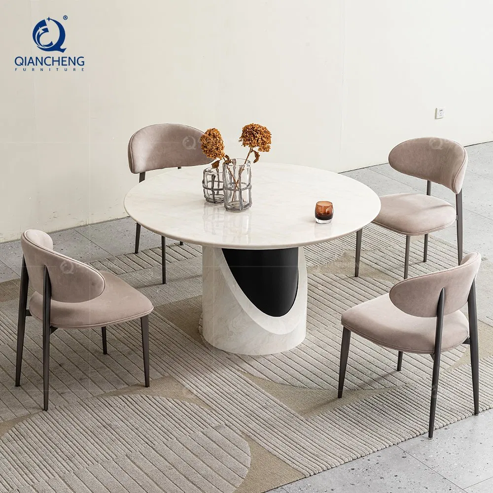 Wholesale Imported Marble Dining Table Sets for Luxury Dining Room Furniture