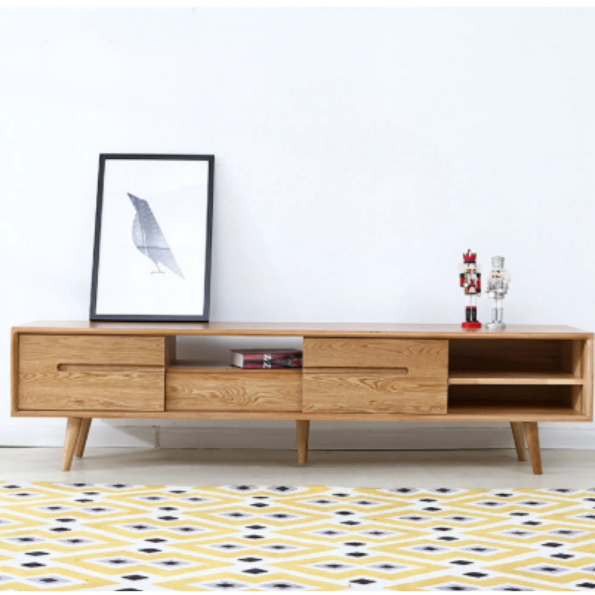 Nordic Minimalist Solid Wood TV Stand