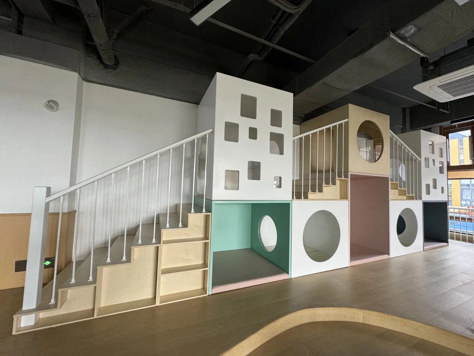 EMA Safe Eco-Friendly Multi-Functional Kids Play Loft Furniture for Daycare Activity Room