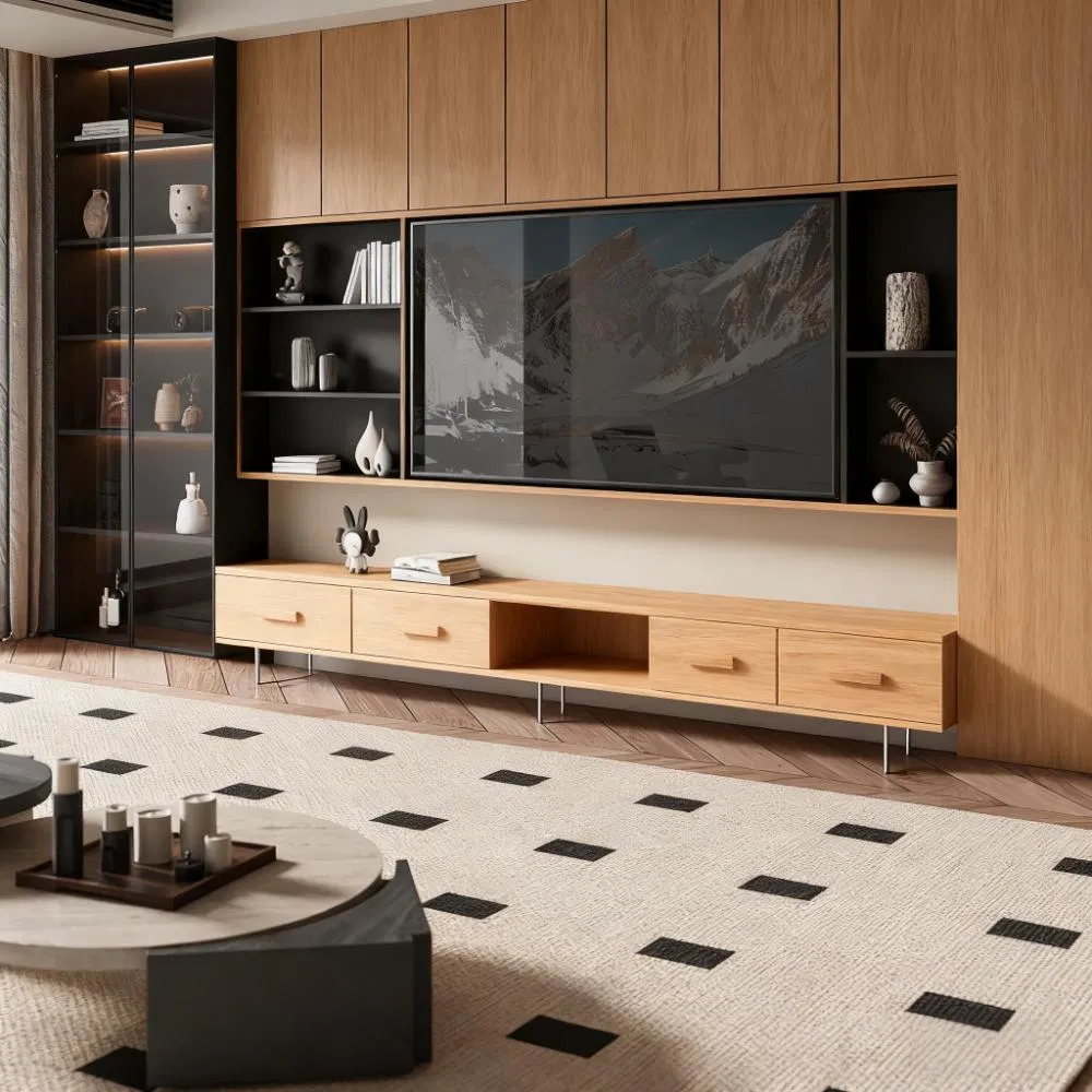 Sleek Minimalist Low-Profile TV Stand for Modern Interiors