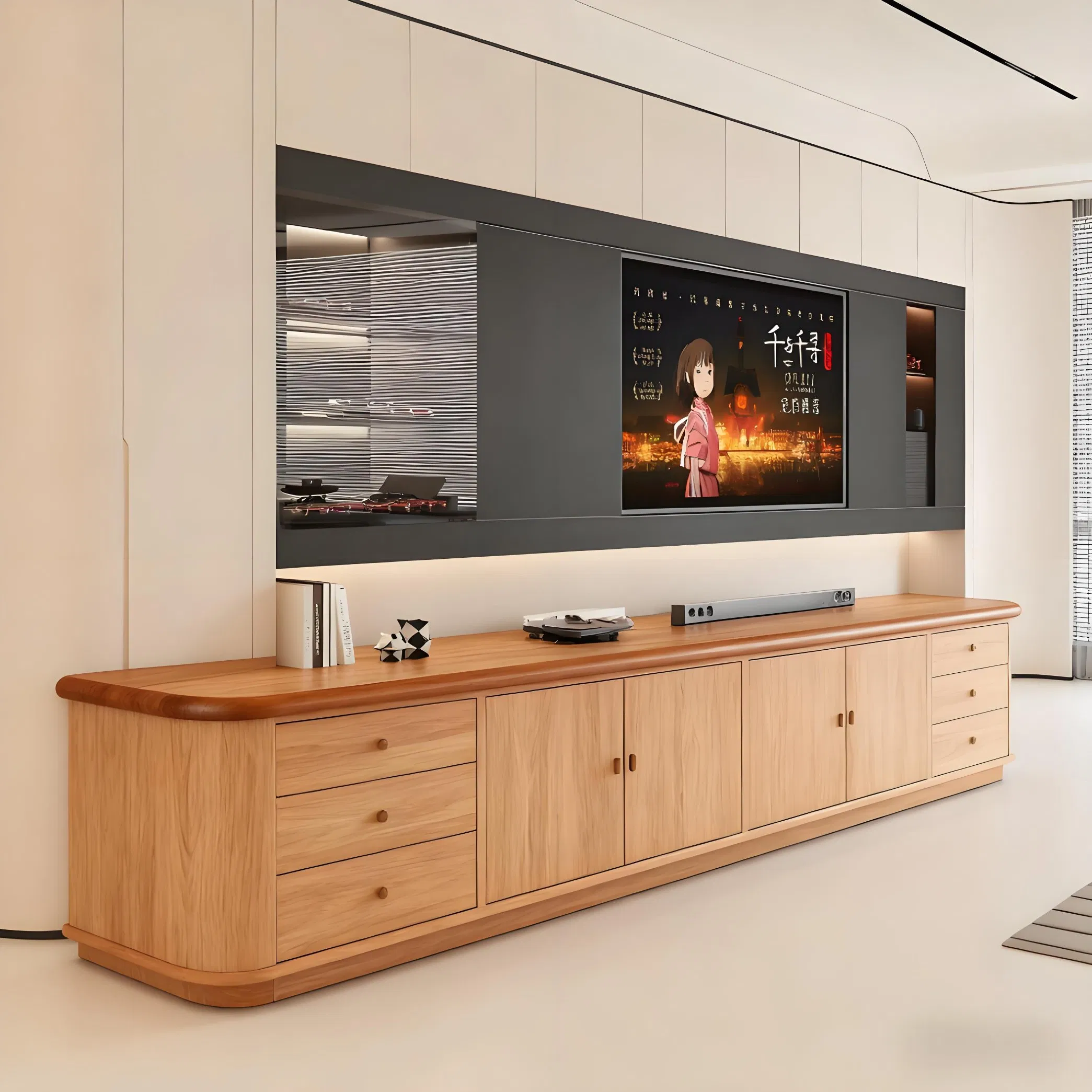 Sleek Minimalist Low-Profile TV Stand for Modern Interiors