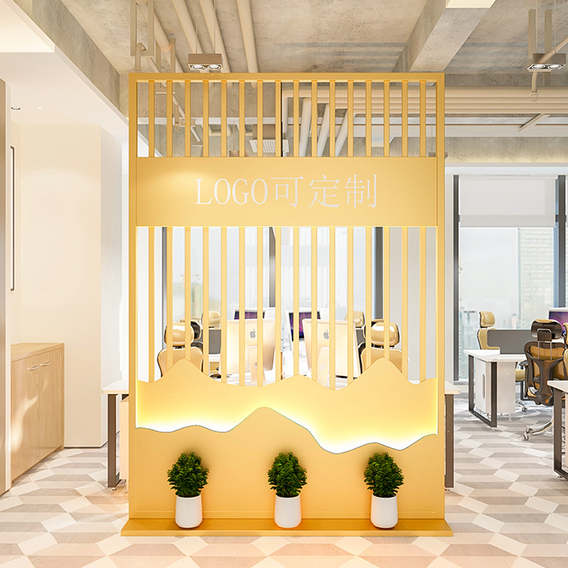 Wholesale Modern Chinese Style Room Divider with LED Lighting - Laser-Cut Wooden Screen for Living Room, Office, or Entryway (CN Supplier)