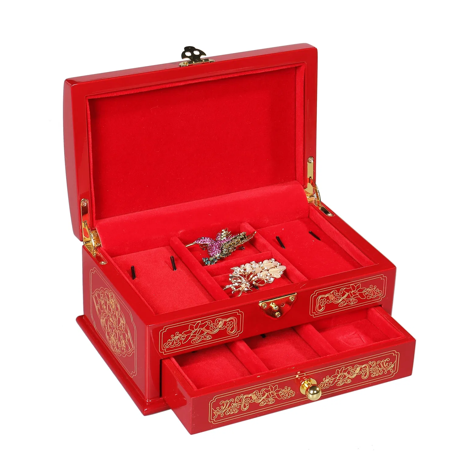 Handcrafted Luxury Wooden Jewelry Box with Custom Logo