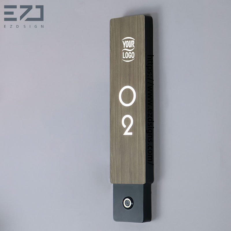 Ezd Custom Stainless Steel Wooden Apartment Hotel Room Number Door Plate Signage