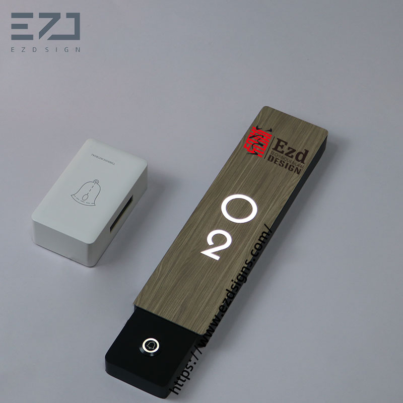 Ezd Custom Stainless Steel Wooden Apartment Hotel Room Number Door Plate Signage