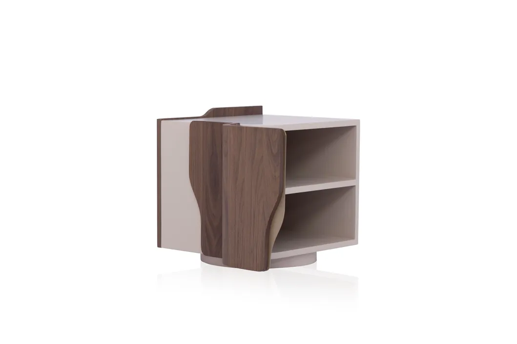 Walnut Wood Night Stand View 1